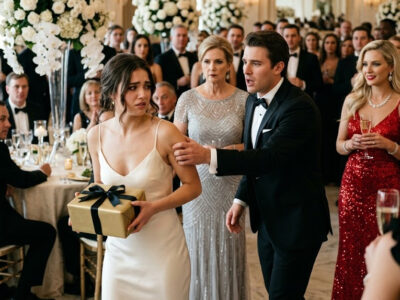 En la boda de su cuñada, Lucía descubrió que su suegra había sentado a la amante de su esposo junto a la familia, esperando verla llorar frente a todos; pero ella no hizo una escena, solo tomó el regalo, llamó a su abogada y activó las pruebas que revelarían pagos secretos, facturas falsas y el 52% de una empresa que Andrés jamás imaginó que pertenecía a la esposa que humilló.