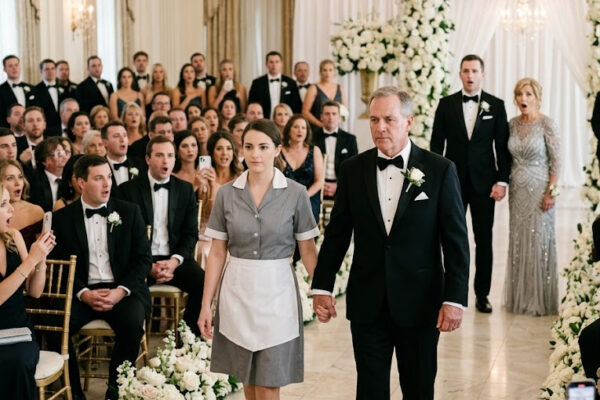 Su suegra escondió el vestido de novia y dejó un uniforme de camarista para humillarla frente a 200 invitados, creyendo que Mariana se quebraría antes de firmar los papeles que entregarían el control de su empresa; pero ella caminó al altar con el uniforme puesto, tomó el micrófono y reveló audios, firmas falsas y un robo de 96 millones que hundió a Mauricio y a toda la familia Del Valle.