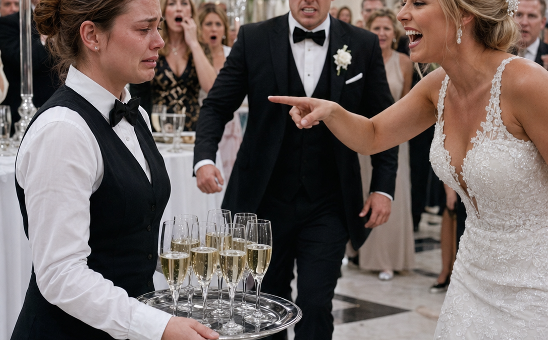 La novia humilló a una mesera frente a todos, burlándose de su cuerpo y de su trabajo como si una charola la hiciera menos digna que los invitados de lujo; pero cuando Don Aurelio Santillán se levantó y preguntó si sabían quién era ella, toda la boda descubrió que aquella mujer invisible había salvado años atrás la vida de su hermana, y que la verdadera vergüenza no estaba en servir, sino en despreciar.