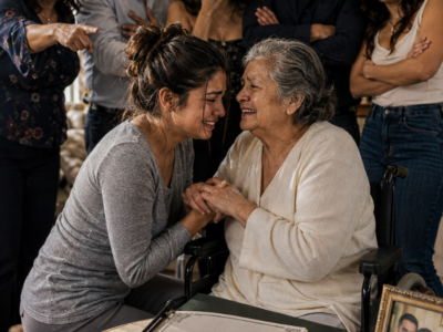 “¡Mándala a un asilo, Lucía! Esa mujer no es tu familia”, soltó mi hermana delante de Amelia, mientras mi madre calculaba cuánto dinero estaba “tirando” en medicinas. Yo no discutí. Llevaba días observando una llave de hierro que mi suegra escondía bajo su almohada y una caja de madera que jamás permitía tocar. Cuando Amelia me pidió abrirla, entendí que mi familia había juzgado a la mujer equivocada… y que ella llevaba años ocultando algo que nadie esperaba.